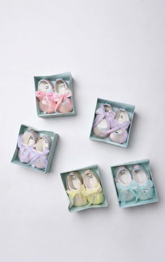 Sparkle Bow Newborn Princess Shoes